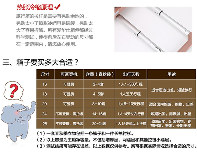 爱华仕（OIWAS）ABS+PC 配色拉丝防刮花飞机轮拉杆箱 男女旅行箱6197U 玫瑰金拉丝20寸