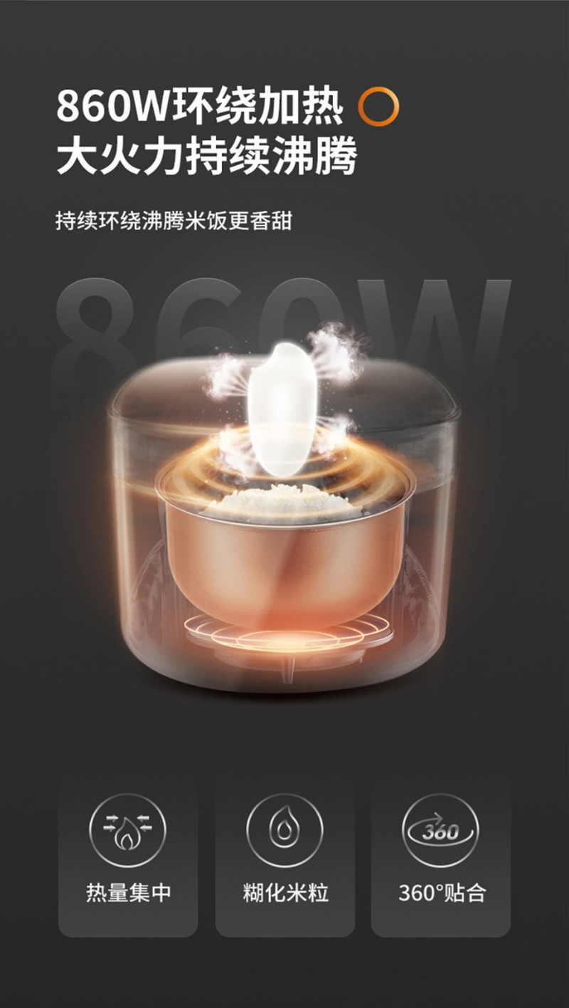 九阳/Joyoung 九阳电饭煲家用4升多功能智能电饭锅大容量蒸煮柴火饭煲