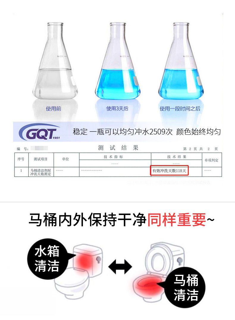 【买一次用一年】洁厕灵蓝泡泡厕所除臭马桶清洁剂洁厕宝强效