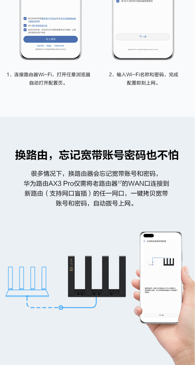 华为/HUAWEI 华为路由器AX3 Pro  WS7200