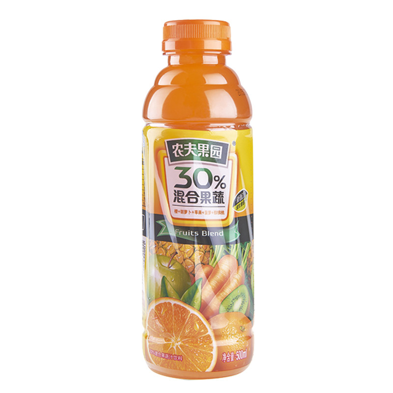 【仅限信阳销售】农夫山泉30%农夫果园混合果蔬汁-(橙+胡萝卜+苹果)500ml*15