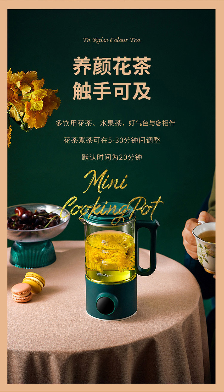 荣事达/Royalstar养生壶养生杯煮茶器便携式旅行烧水壶小型花茶壶RS-CH04A