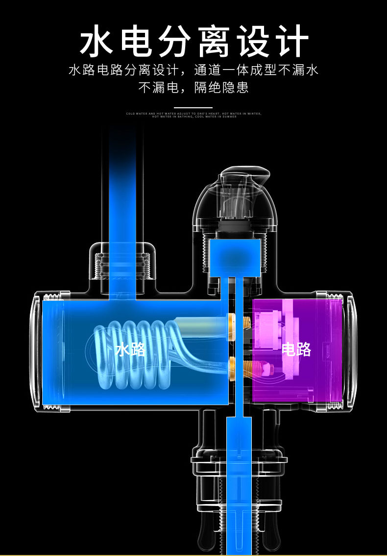 【即热式】电热水龙头冷热两用三秒速热厨卫两用热水龙头GHD