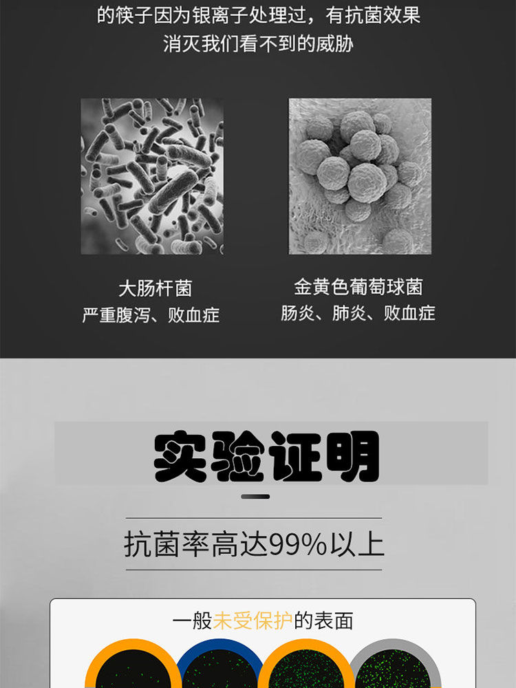 【耐高温不发霉】筷子家用高档防霉防滑无漆合金耐高温新款家庭装