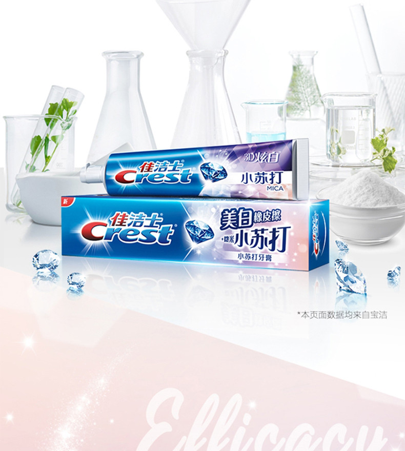 佳洁士/CREST 佳洁士3D炫白小苏打120G牙膏