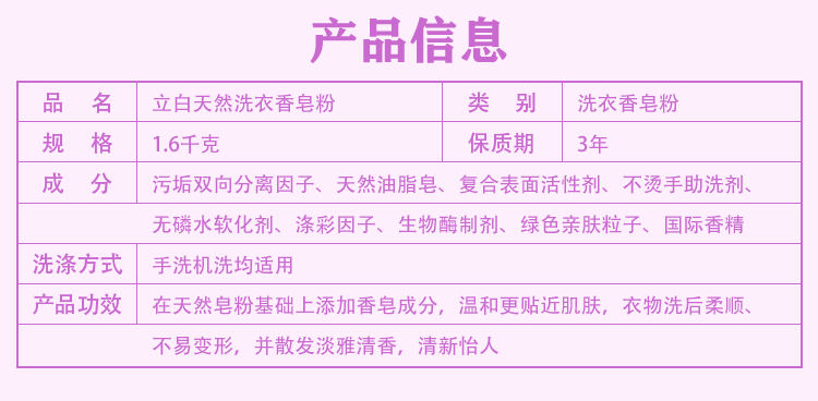 立白洗衣粉正品超洁清新去污熏衣香浓缩粉柔护特惠大包实惠装