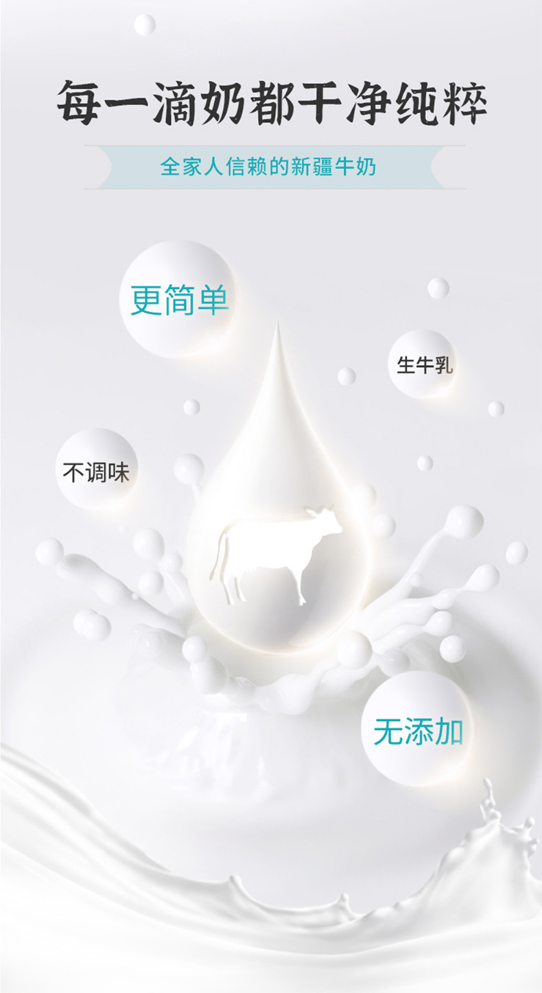 12月生产日期 千初新疆纯牛奶早餐奶200ml*12/箱