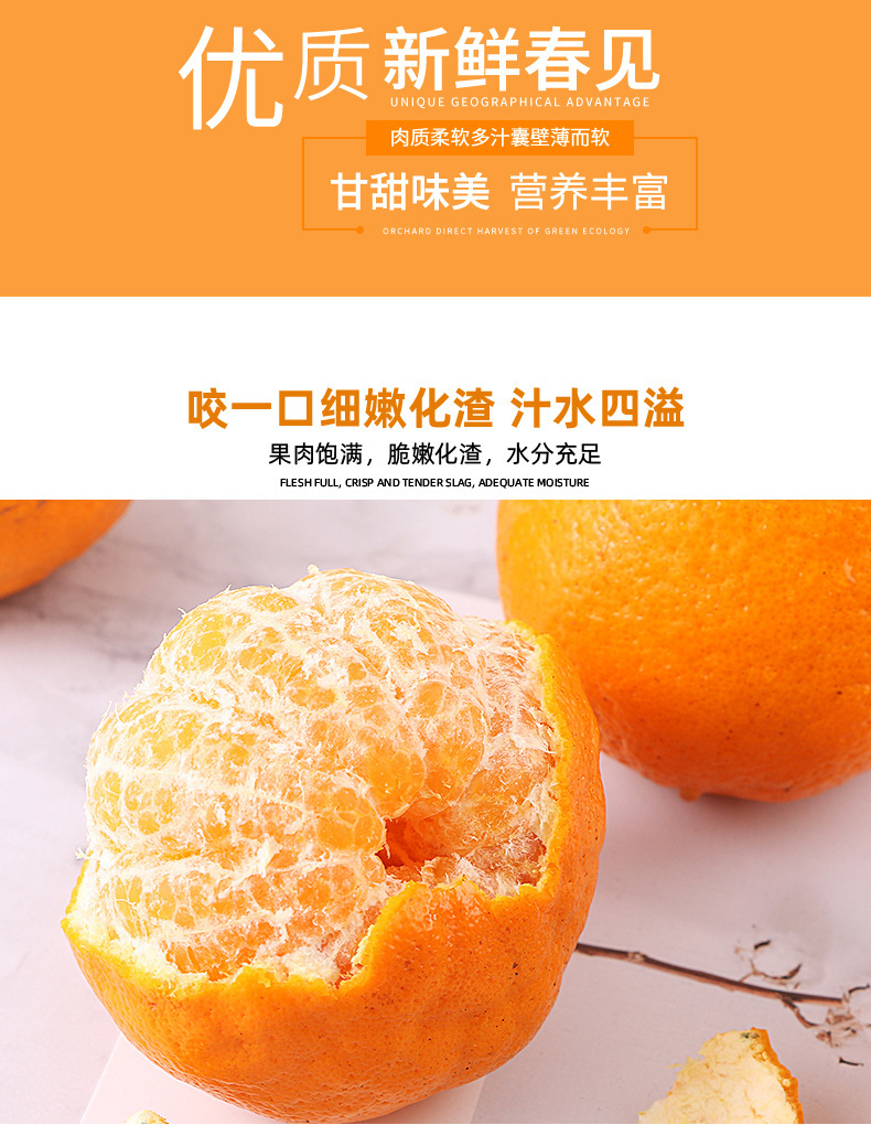 农家自产 四川资阳青见果冻橙8斤包邮