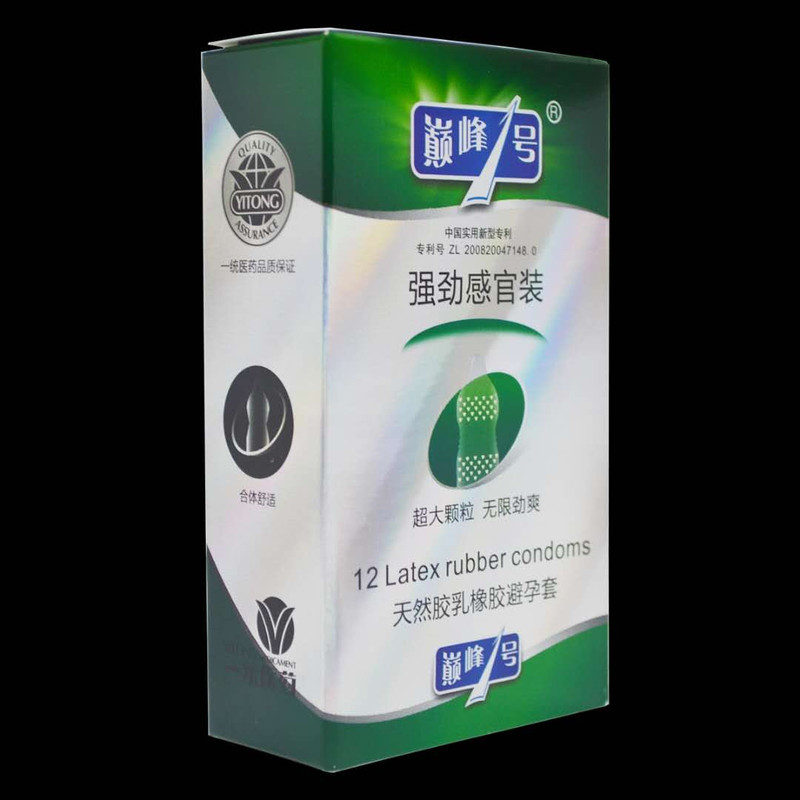 【巅峰1号】避孕套【震颤系列强劲感官粗颗粒装】/12只产地马来西亚