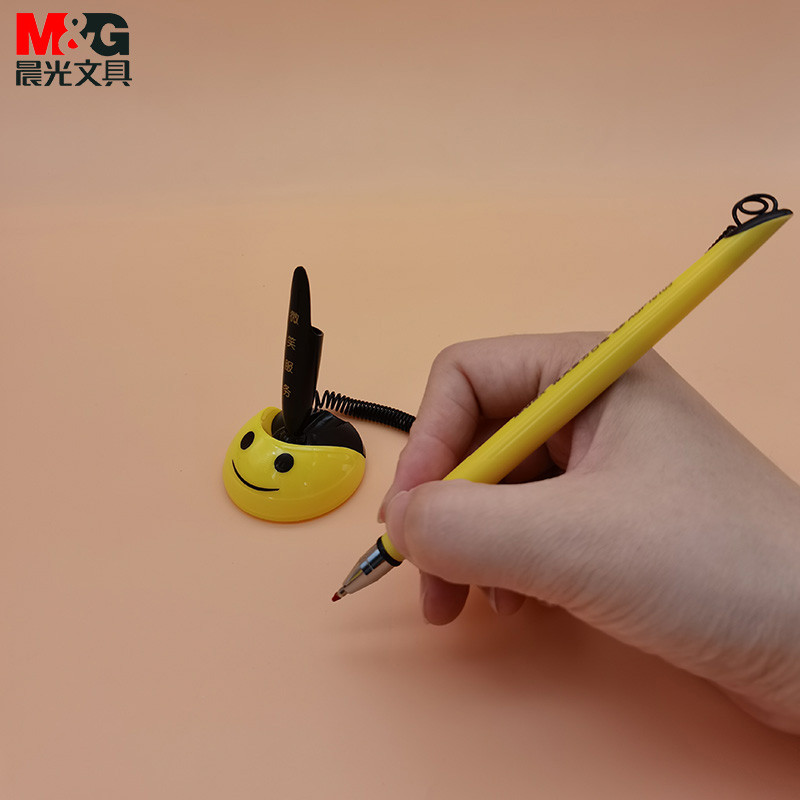 晨光/M&amp;G  微笑服务台笔办公用笔可换替芯中性笔单支装AGP16103