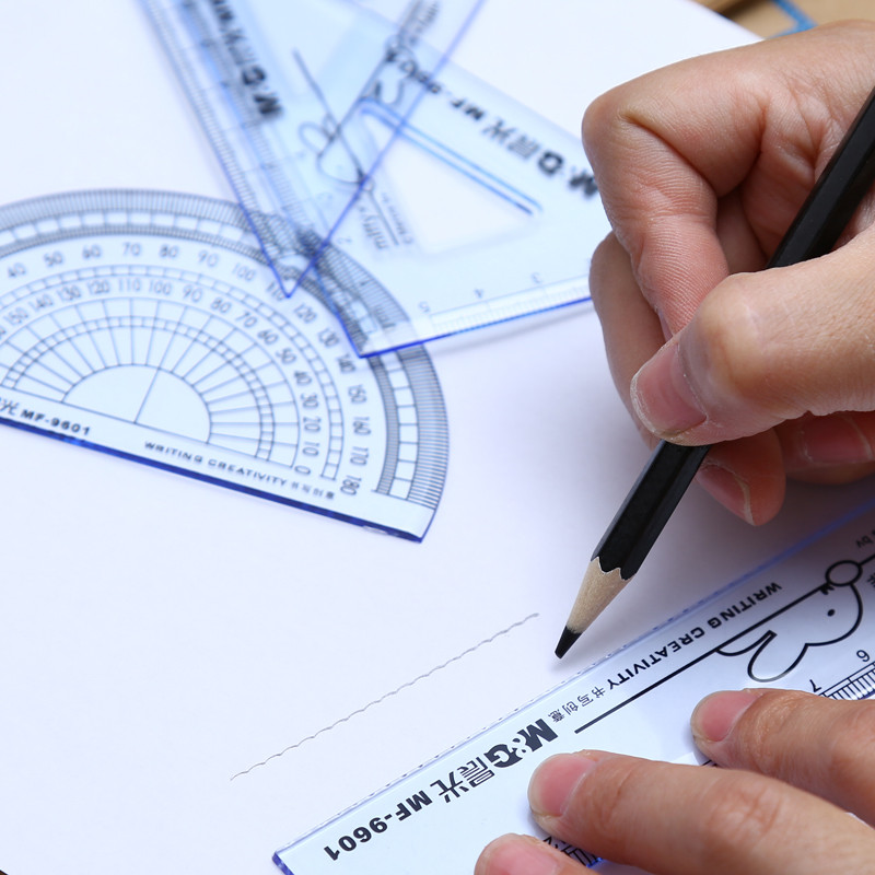 晨光/M&amp;G晨光文具尺子套装 MF9601可爱米菲系列学生套尺考试套尺 绘图工具
