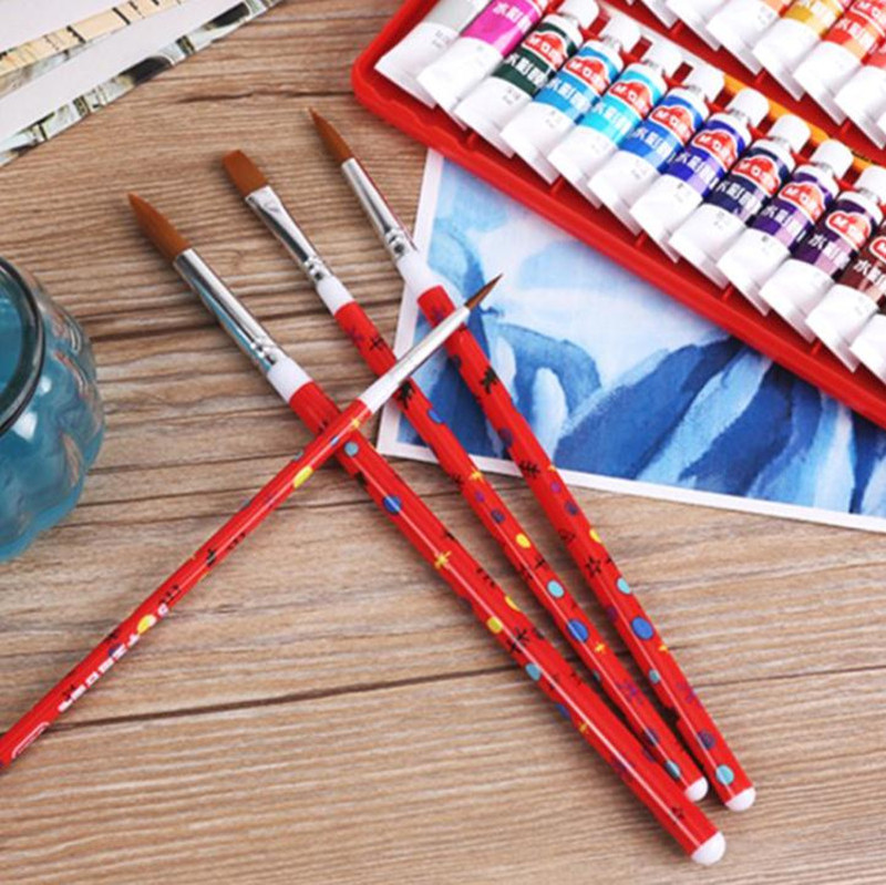 晨光/M&amp;G 晨光文具画笔ABH97871美术用水粉水彩油画笔学生绘画组合画笔4支装套装