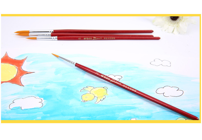 晨光/M&amp;G 晨光文具学生水彩画笔毕加索ABH97803细杆儿童美术套装画笔