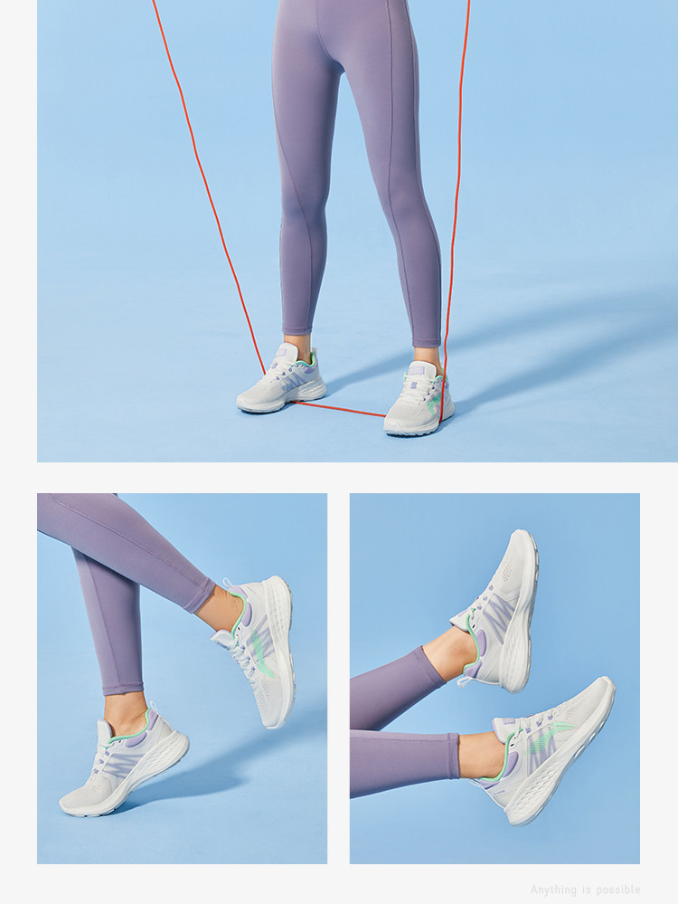 李宁/LI NING 李宁跑步鞋女跳绳鞋2022eazGo跑鞋夏舒适透气健身鞋运动鞋ARES008