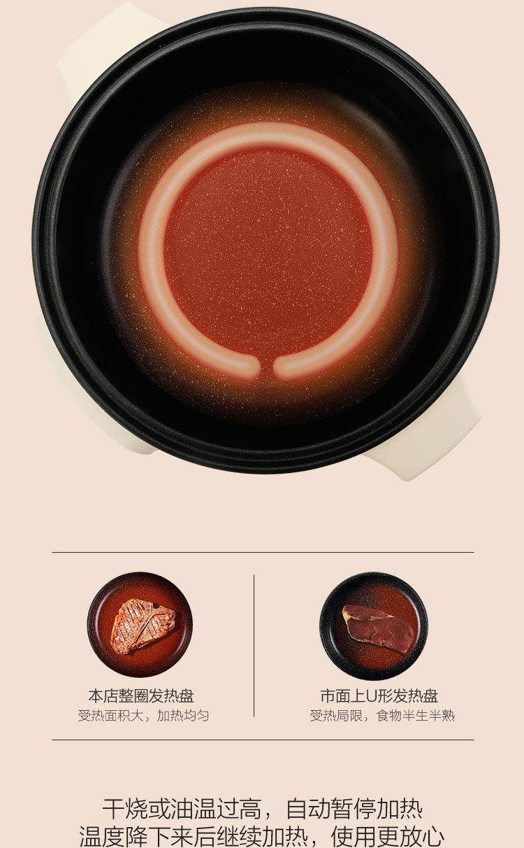 多功能电煮锅电炒锅不粘锅炒菜锅小电锅学生宿舍神器电火锅一体锅