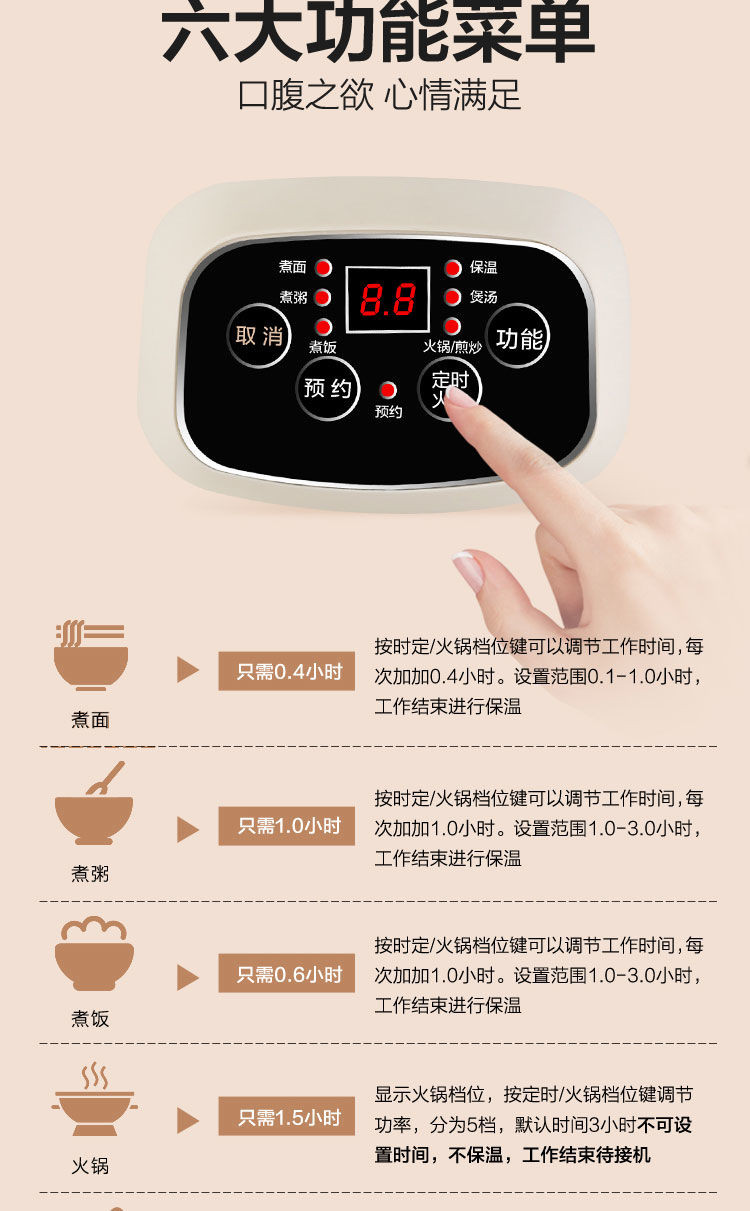 多功能电煮锅电炒锅不粘锅炒菜锅小电锅学生宿舍神器电火锅一体锅