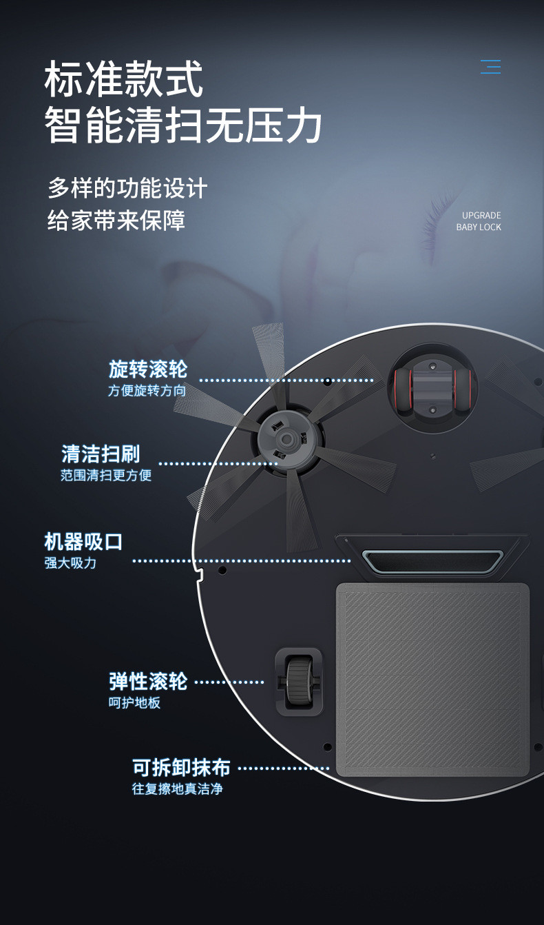 家用自动扫地机器人 懒人智能三合一吸扫地 拖地 檫地机 家用静音吸尘器