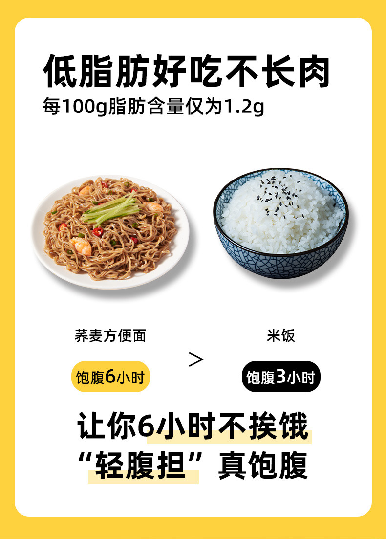 惠滋源 【邮政助农】粗粮荞麦 低脂面  健康面 粗粮荞麦面60克/袋非油炸【QG】