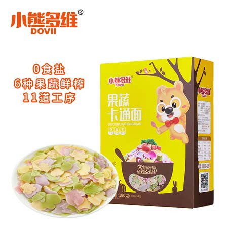 小熊多维果蔬卡通面180g(盒装6袋*30g)