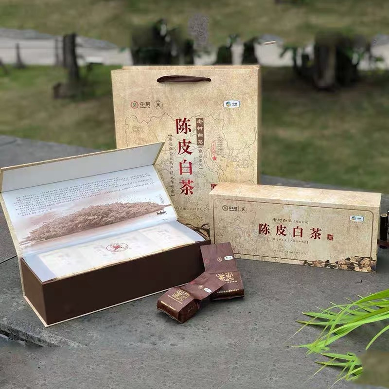 中茶牌 福鼎老树白茶 5150陈皮白茶 40g 新会天马五年陈皮