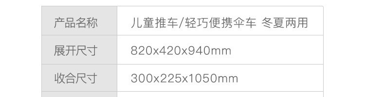 【网易严选】丛林系列·冬夏两用伞车 坐垫可拆