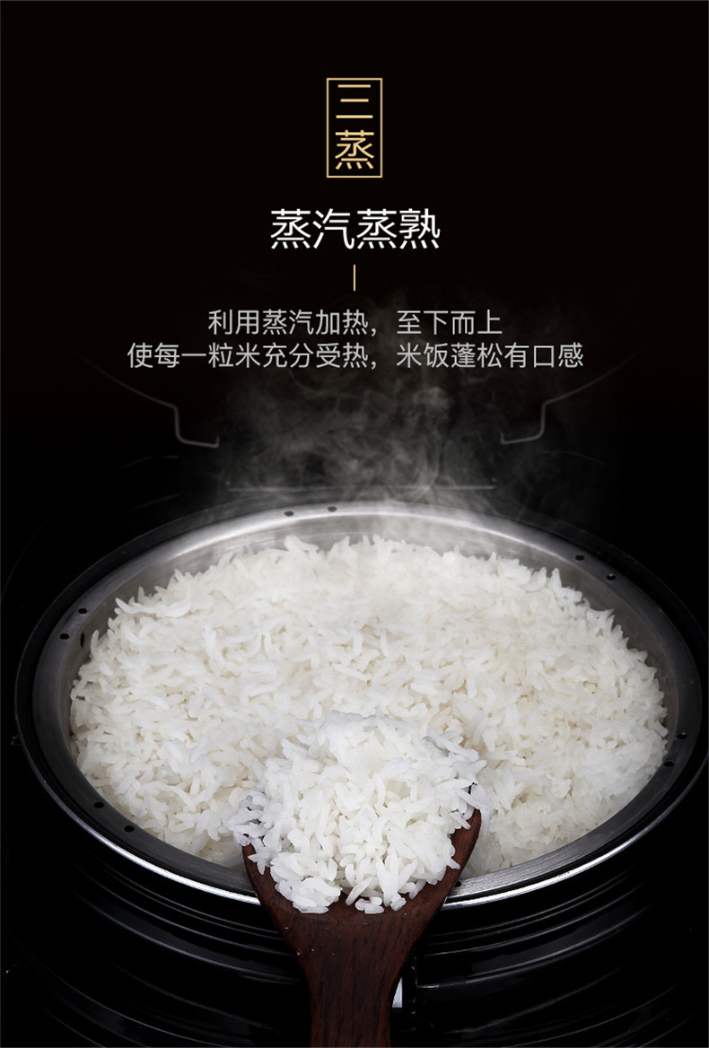 韩国现代/HYUNDAI 降糖电饭煲智能低糖家用IH电饭锅4升多功能脱糖柴火饭预约 黑金色