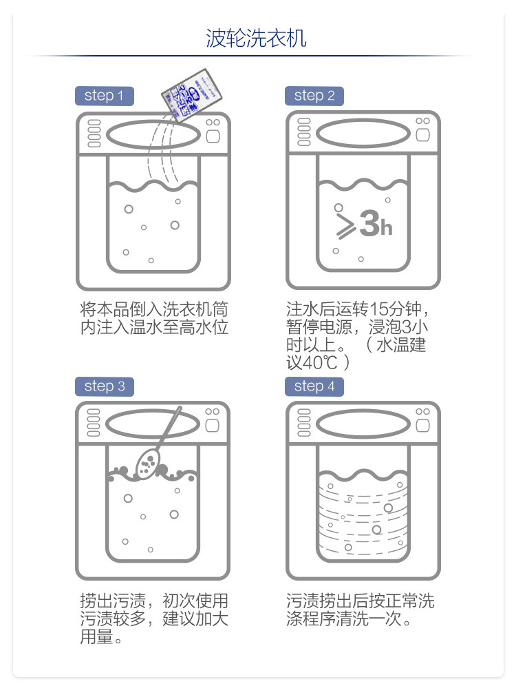 【150gX2】洗衣机槽清洁剂杀菌泡腾片家用全自动滚筒消毒除垢污渍去霉味神器【小度百货】