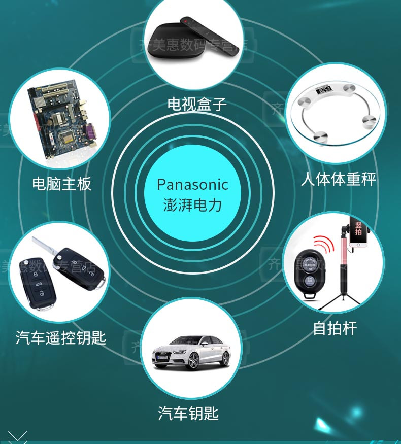 松下/PANASONIC CR2032进口纽扣电池3V适用手表电脑主板汽车钥匙遥控器电子秤小米盒子