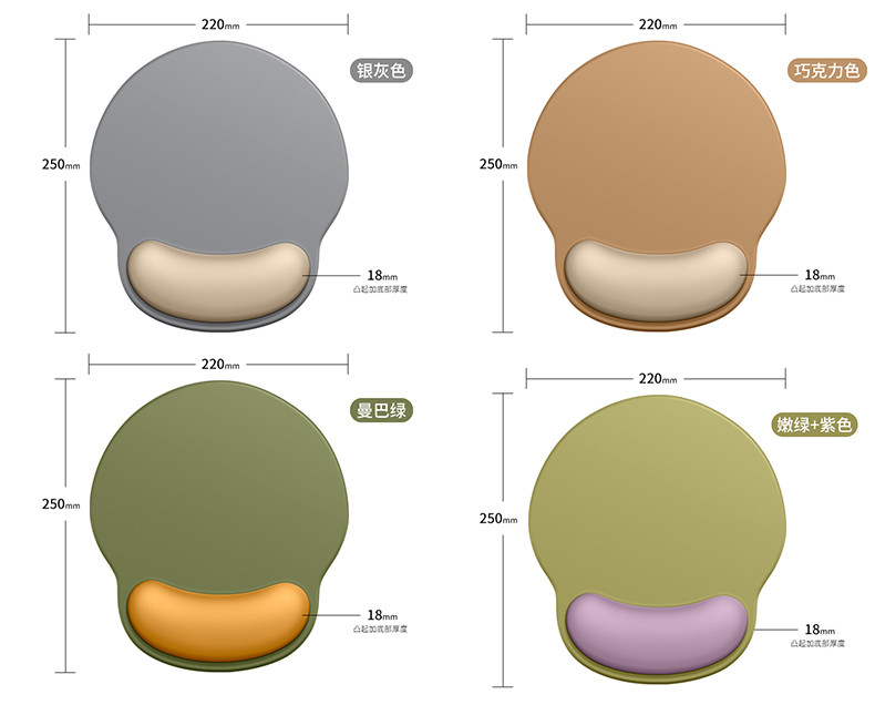 舒适记忆棉商务办公鼠标垫护腕加厚大号键盘手托鼠标腕托枕男女生笔记本电脑鼠标垫