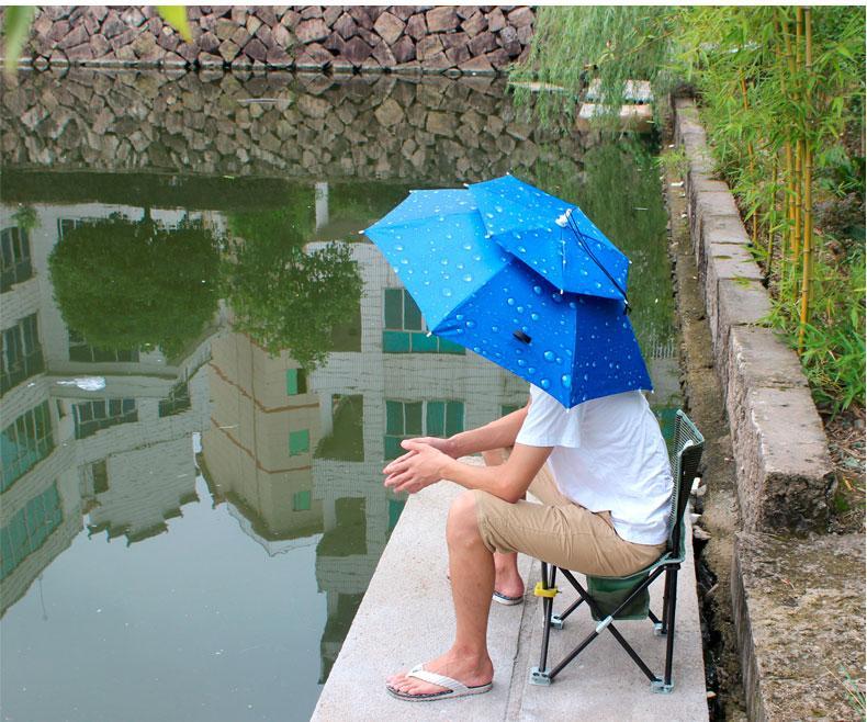 遮雨遮阳神器防紫外线晴雨伞帽头戴伞帽子伞钓鱼头伞帽遮阳帽伞