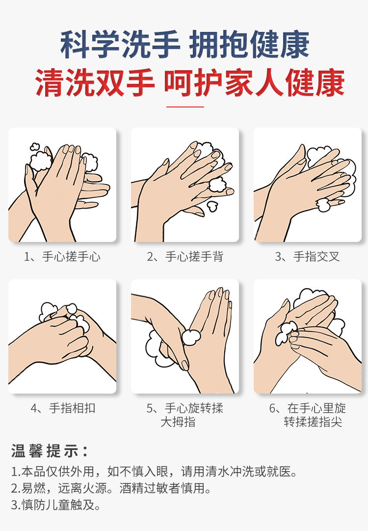 免洗手消毒凝胶洗手液75度酒精医用清香型杀菌消毒液家用儿童学生