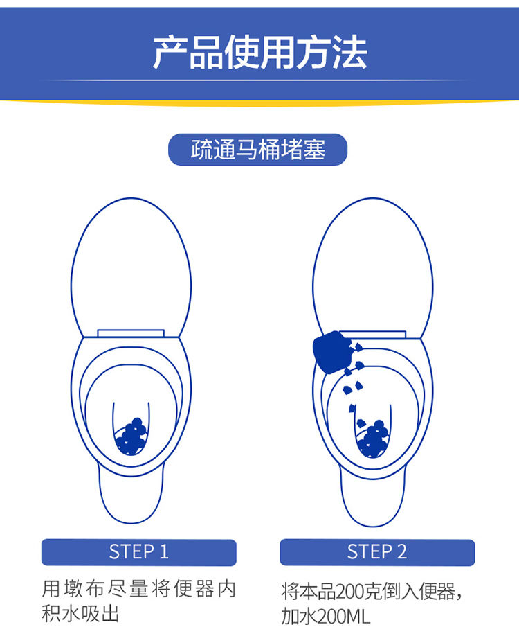 【强力管道疏通剂】净尔康厨房下水道厕所马桶堵塞清洁除臭剂