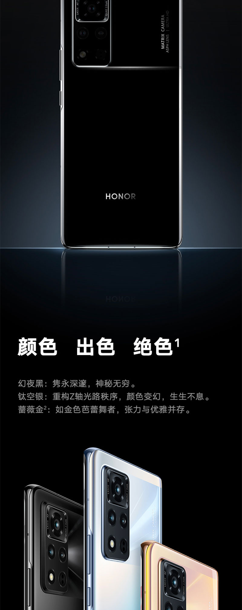 荣耀/HONOR V40 5G手机 5000万超感光影像 全网通