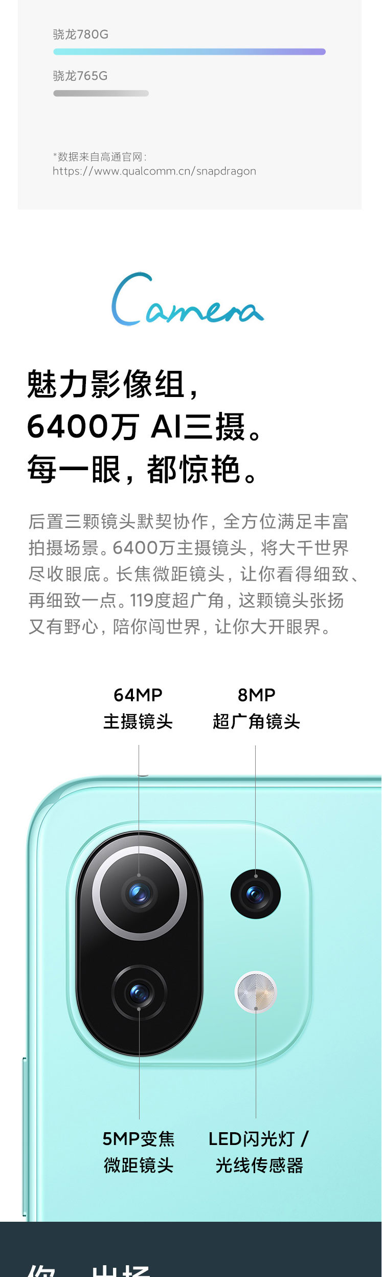 小米/MIUI 11青春版 骁龙780G处理器 AMOLED柔性直屏 5G时尚游戏手机