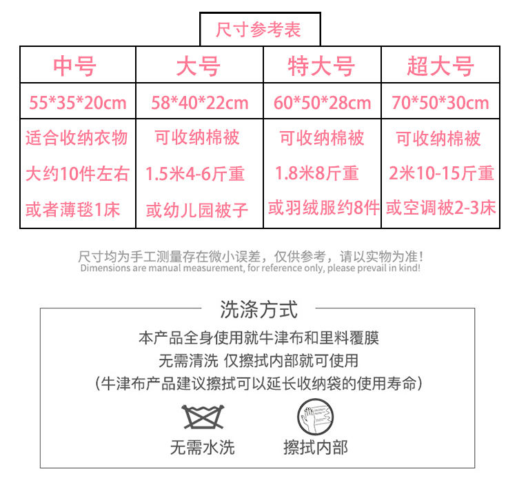 被子收纳袋搬家打包袋防潮水特大号牛津布袋子装衣服行李包整理袋