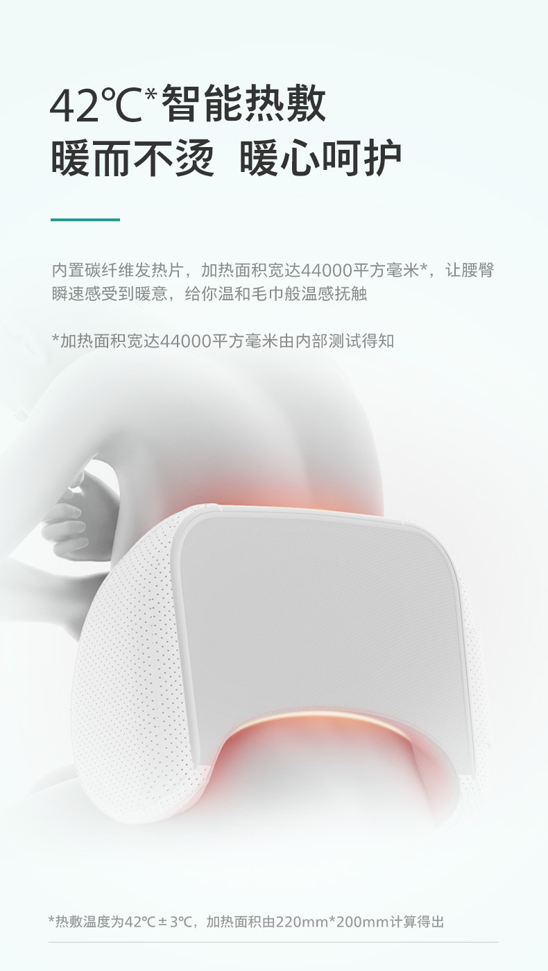 飞利浦/PHILIPS 腰部按摩器 背部腿部臀部热敷按摩仪 腰椎按摩仪 送爸妈礼物 PPM7101B