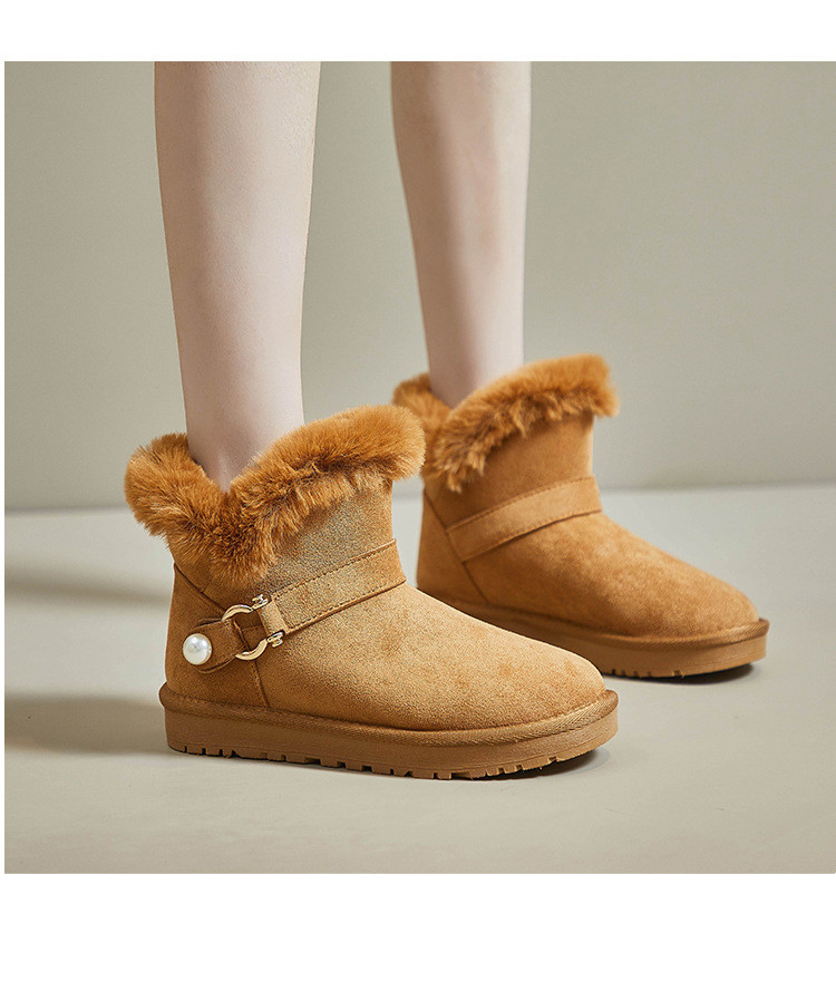  verhouse 女士新款雪地靴冬季加绒保暖厚底防滑短筒靴 加绒保暖 防滑 时尚