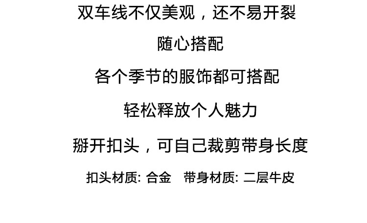  模范丈夫 自动扣男士皮带休闲商务腰带M款经典大气 男人典范