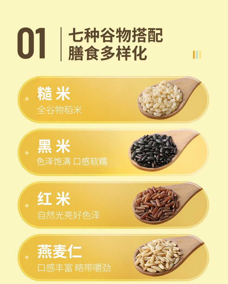 燕之坊   七色糙米  1kg  五谷杂粮混合粥米 米饭
