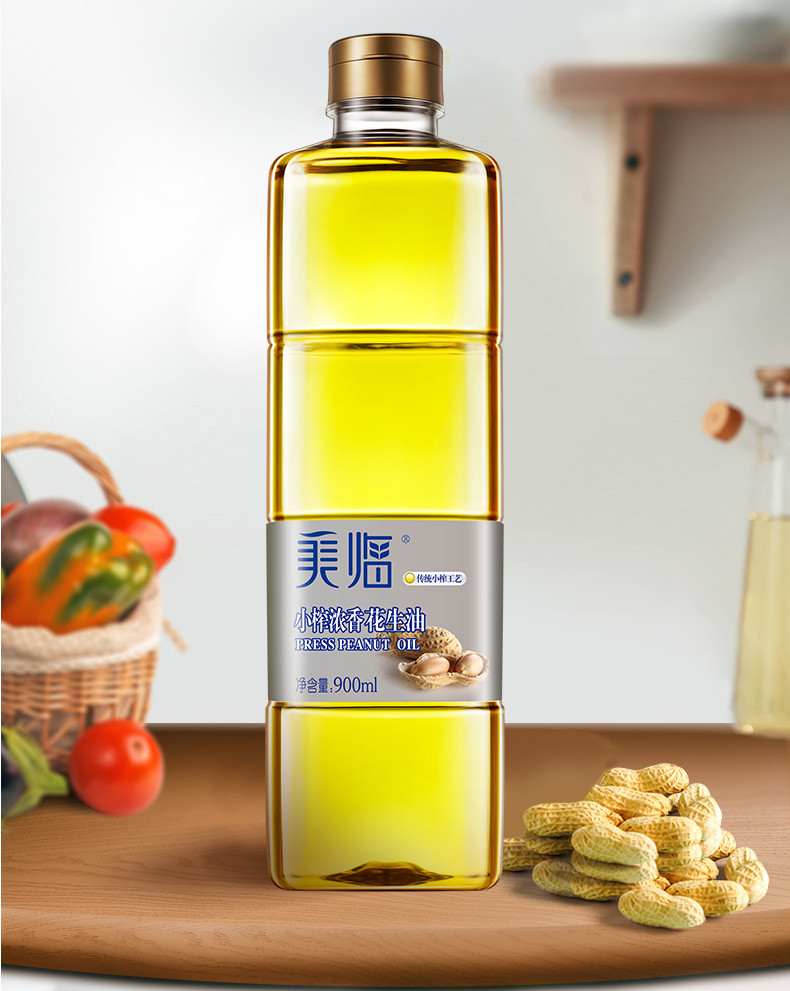 美临 小榨浓香花生油900ml