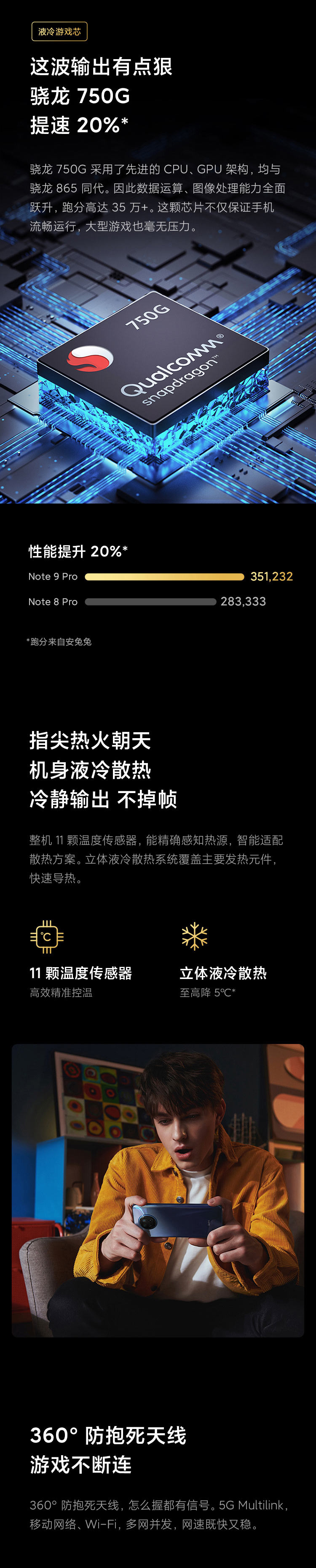 Redmi Note9 Pro 5G 一亿像素 骁龙750G 33W快充 120Hz刷新率 小米红米