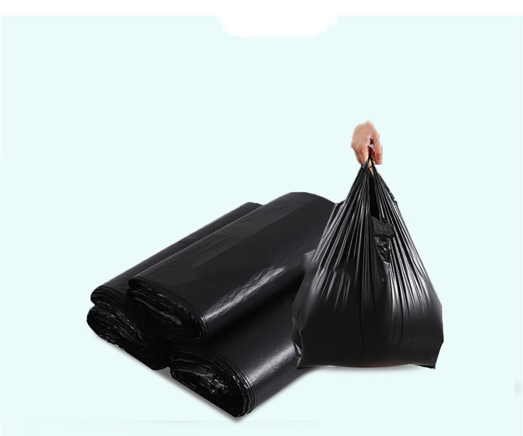 鲁凤来 一次性黑色垃圾袋办公家用 13克2.2丝新料 50只/件 尺寸37*54