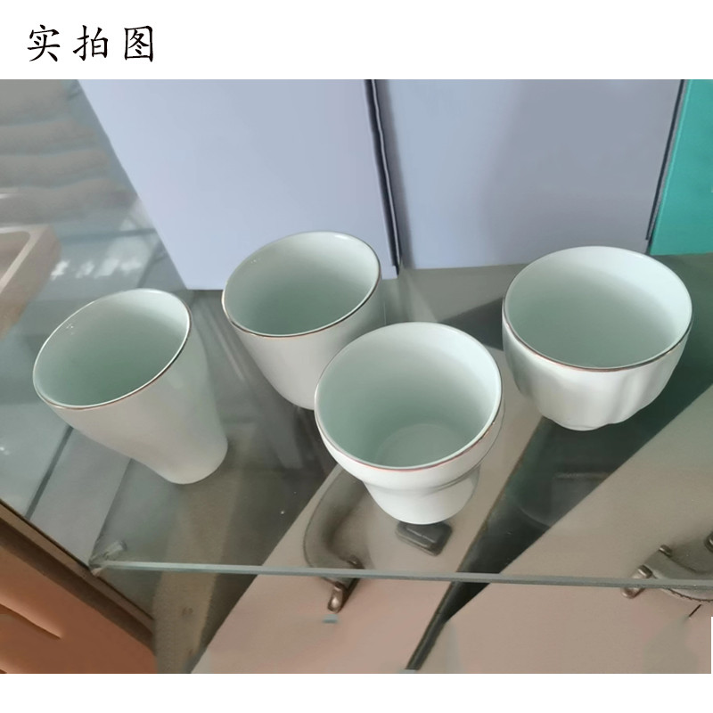 鲁凤来 陶瓷茶杯 汝瓷品茗杯家用主人杯陶瓷茶具礼盒套装
