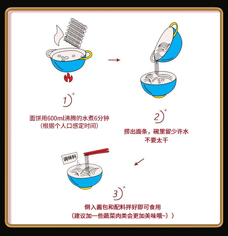 旌晟 湖北 火鸡面韩式超辣干拌面5连包