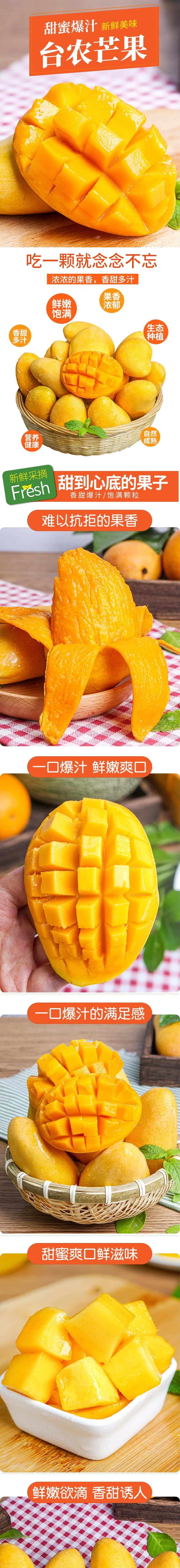  感知起源 小台农芒果 大果【单果100g+】果园直发带箱