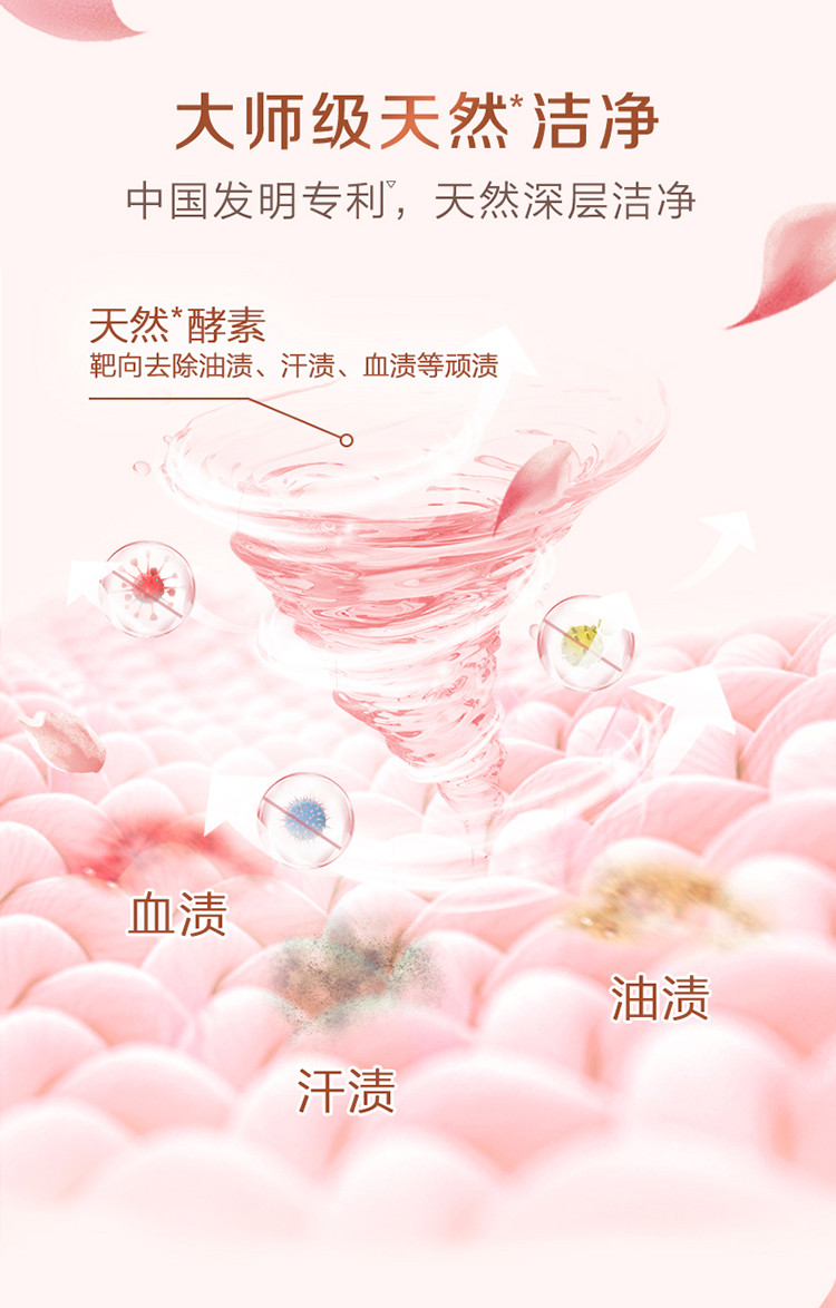 立白大师香氛洗衣液100g*3袋炫彩柔顺护衣