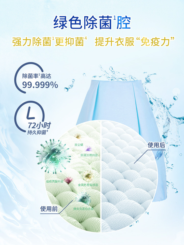 立白除菌柔顺洗衣凝珠180g送御品海洋精华内衣洗衣液80g