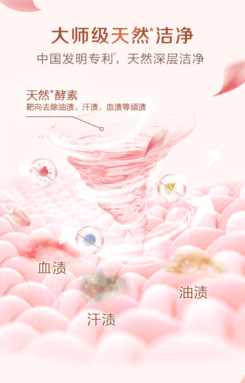 立白 大师香氛洗衣液1kg*2瓶+1kg*2袋 持久留香炫彩护衣护色