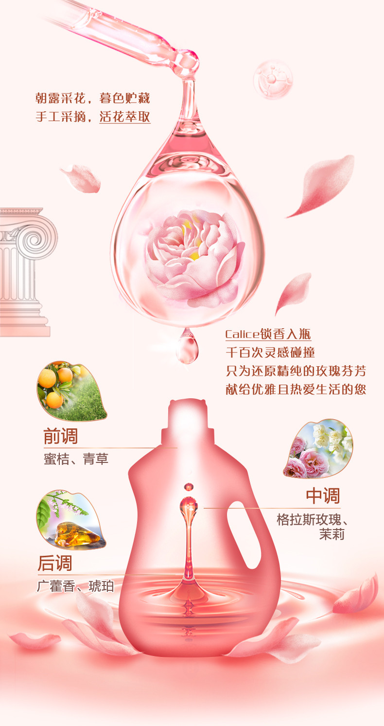 立白 大师香氛洗衣液2kg*1瓶+500g*6袋 持久留香炫彩护衣护