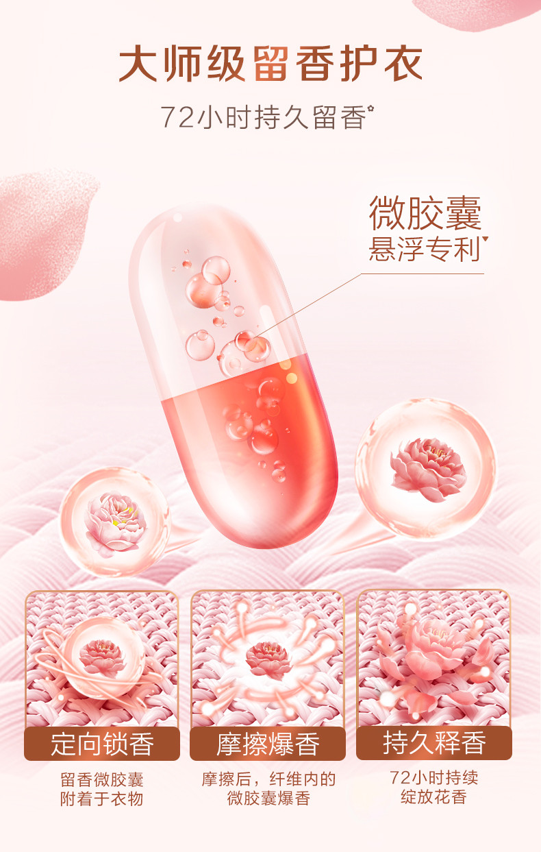 立白 大师香氛洗衣液2kg*1瓶+500g*6袋 持久留香炫彩护衣护